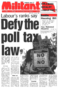 Militant front page - Defy the Poll Tax
