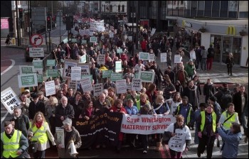 Defend Whittington Hospital Campaign demonstration, photo Paul Mattsson