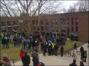 Riot police descend on Sussex University occupation, photo Socialist Students