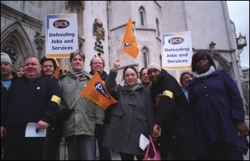 PCS demonstration through central London during two day strike, photo Paul Mattsson