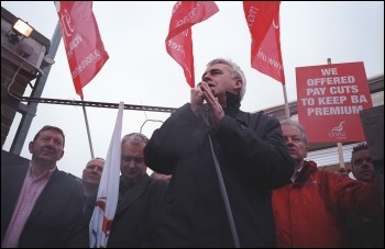 Support for British Airways cabin crew from John McDonnell MP, photo Paul Mattsson