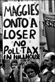 Poll Tax protests in Scotland 1989, photo Dave Sinclair