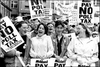 Poll Tax protests in Scotland 1989, photo Steve Gardiner