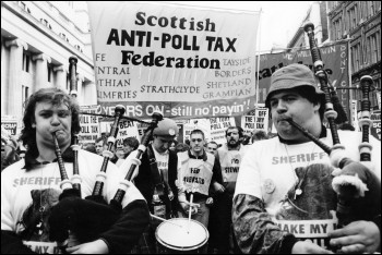 Poll Tax protests in Scotland 1989, photo Phil Maxwell