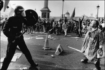 Poll Tax protests, photo Paul Mattsson