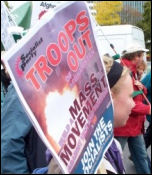 Demonstrating against war in Afghanistan, photo A Hill Demonstrating against war in Afghanistan, photo A Hill