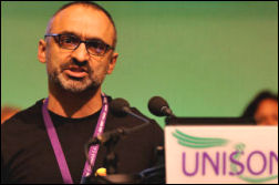 Onay Kasab, TUSC candidate for Greenwich, photo Paul Mattsson