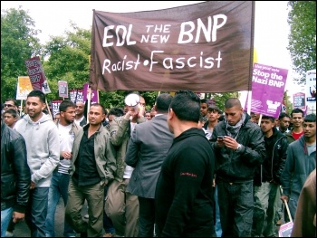 Anti-EDL demonstration in Tower Hamlets, photo East London Socialist Party