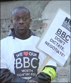 Cardiff BBC strikers, photo by Socialist Party Wales Cardiff BBC strikers, photo by Socialist Party Wales