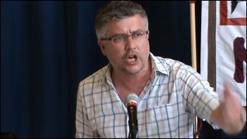 National Shop Stewards Network conference 2010, Terry Kelleher, CPSU Executive, Ireland, photo Socialist Party