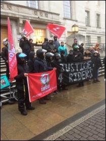 London couriers take action. Photo: Hackney SP