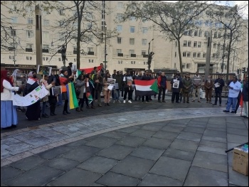 Protesters in Leeds