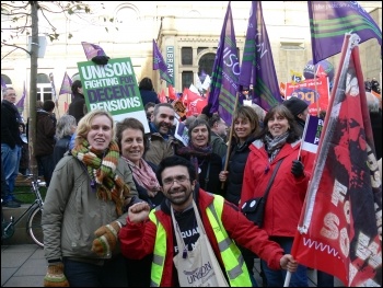 Campaigning against council cuts in Leeds