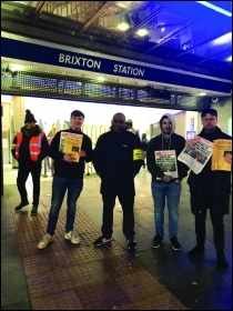 RMT picket line in Brixton RMT picket line in Brixton