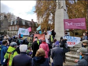 Pensioners at Parliament. Photo: James Ivens