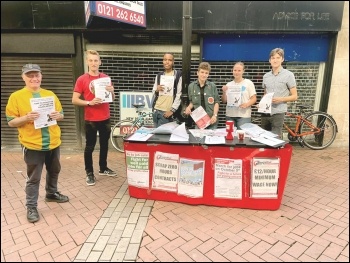 Birmingham Socialist Party campaigning