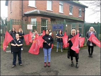 Unite members are fighting to keep open Northern Ireland's sole women-only hostel
