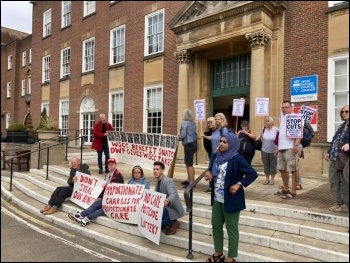 West Sussex Protest. Photo: West Sussex SP