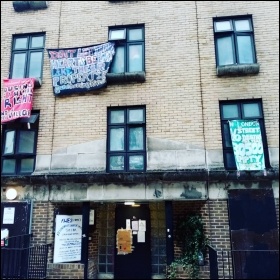 Hostel under occupation Photo: Autonomous Winter Collective