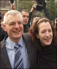 Joe Higgins MEP with Irish Socialist Party councillor Clare Daly Joe Higgins MEP with Irish Socialist Party councillor Clare Daly