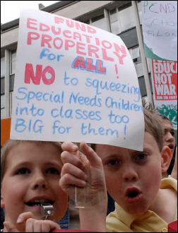 Lewisham demonstration against destructive school policies, photo Paul Mattsson