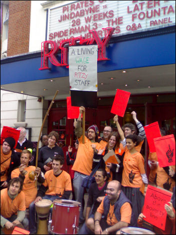 On the picket line at the Ritzy