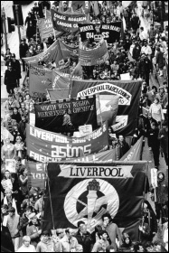 The campaign built by Liverpool city council in 1983-87 to win extra funding inspired thousands of workers, photo Dave Sinclair 