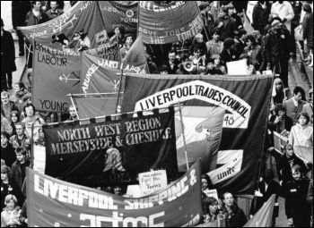 Liverpool city council's struggle in 1983-87 continued Merseyside's tradition of struggle, photo Dave Sinclair