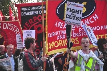 National Shop Stewards Network (NSSN) lobby of TUC conference in Manchester 2010, photo Suleyman Civi