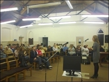 Campaign launched to save the Albert Dane Centre and the Links Project at Southall Baptist church hall in Ealing, photo Ealing Socialist Party