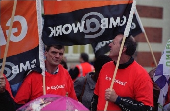 Barnet council workers protest at plans to cut services and run a 'no frills' council, photo Paul Mattsson