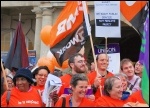 Barnet council workers protest at plans to cut services and run a 'no frills' council, photo Suzanne Beishon