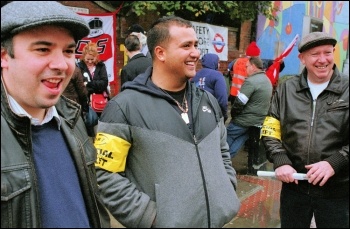 Tube strike: RMT strikers picket the London Underground, photo Paul Mattsson