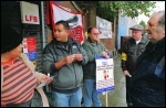 Tube strike: RMT strikers picket the London Underground, Oct  2010 photo Paul Mattsson