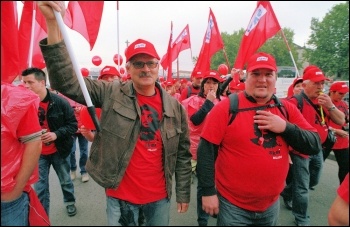 100,000 demonstrate in Brussels against European governments’ savage cuts, part of a European-wide day of action, called by the European Trade Union Confederation on 29 September 2010, photo Paul Mattsson