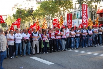 Ten million took part in a general strike in Spain 29 September 2010 that shook Spanish capitalism , photo Sarah Wrack