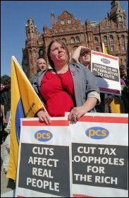 National Shop Stewards Network (NSSN) lobby of TUC conference 2010, photo Paul Mattsson