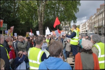 Martin Powell Davies, NUT executive, speaking to the London anti-cuts demonstration and rally