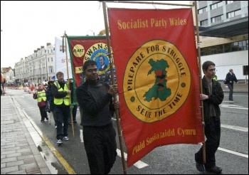 Cardiff anti-cuts demo, photo Cardiff Socialist Party Cardiff anti-cuts demo, photo Cardiff Socialist Party