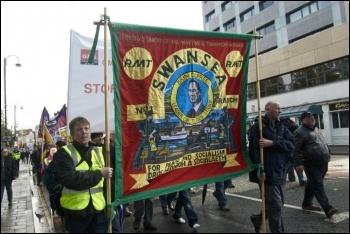 Cardiff anti-cuts demo, photo Cardiff Socialist Party