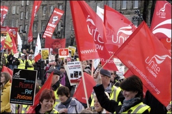 Anti-cuts demonstration in Edinburgh, photo Ray Smith