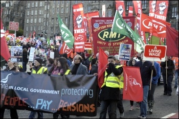 Anti-cuts demonstration in Edinburgh, photo Ray Smith