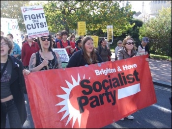 Brighton Socialist Party on the anti-cuts protest in Brighton