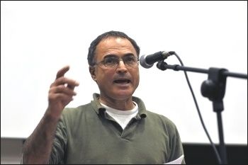Andros Payiatsos,  General Secretary CWI Greece, speaking at  Socialism 2010, photo Paul Mattsson