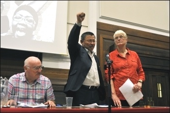 Yessenbek Ukteshbayev, Kazakhstan 2012 Movement, spoke at the Socialism 2010 rally , photo Paul Mattsson