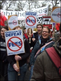  Campaign to Defeat Fees demo 25 February 2009, photo Naomi Byron