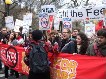  Campaign to Defeat Fees demo 25 February 2009, photo Naomi Byron