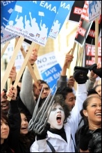 Massive student demo in London called by the NUS expresses anger against cuts, photo T.U. Senan