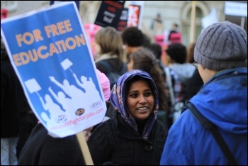 Massive student demo called by the NUS expresses anger against cuts, photo T.U. Senan