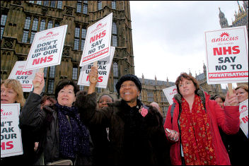 Demonstration against cuts in the NHS, 1 November 2006, photo Paul Mattsson